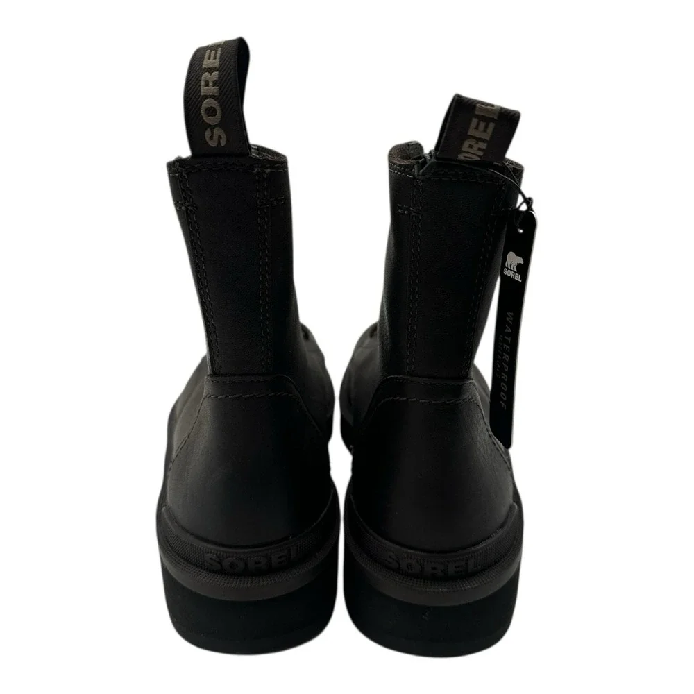 Sorel‎ Hi-Line Lace Up Boots Mens Size 8 Blackened Brown Leather Waterproof NWT